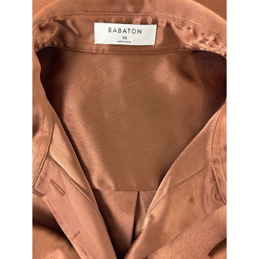 Babaton Brown Triacetate Blend Top - Size XS - Excellent Condition - Picture 7 of 7